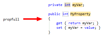 Full property code snippet